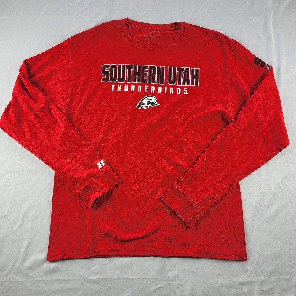 Southern Utah Thunderbirds Shirt Red Long Sleeve Large Russell